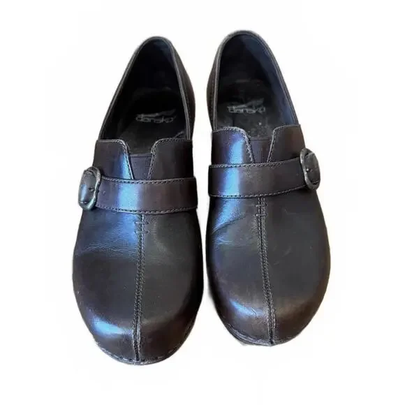 Dansko Tamara Women's Brown Leather Clogs Size 39 - Picture 7 of 8